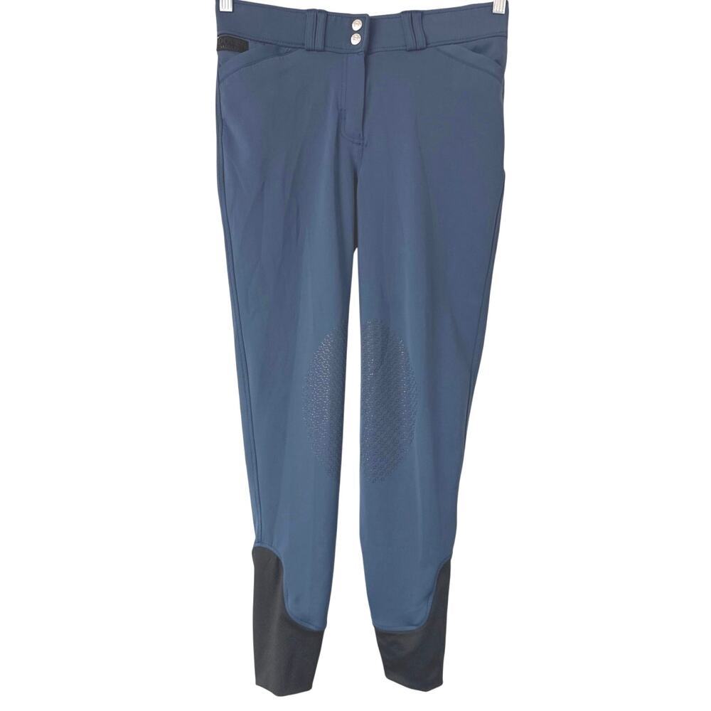 Dover Saddlery Womens Riding Breeches Blue Equestrian Performance Pants Sz 30